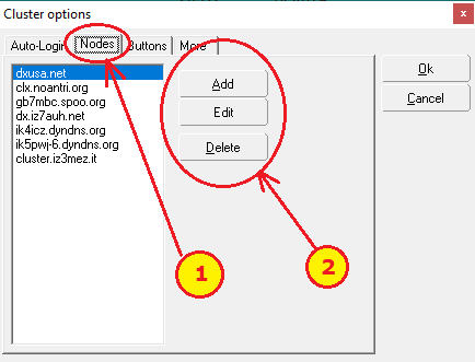 DX Cluster settings