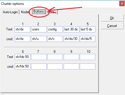 DX Cluster settings
