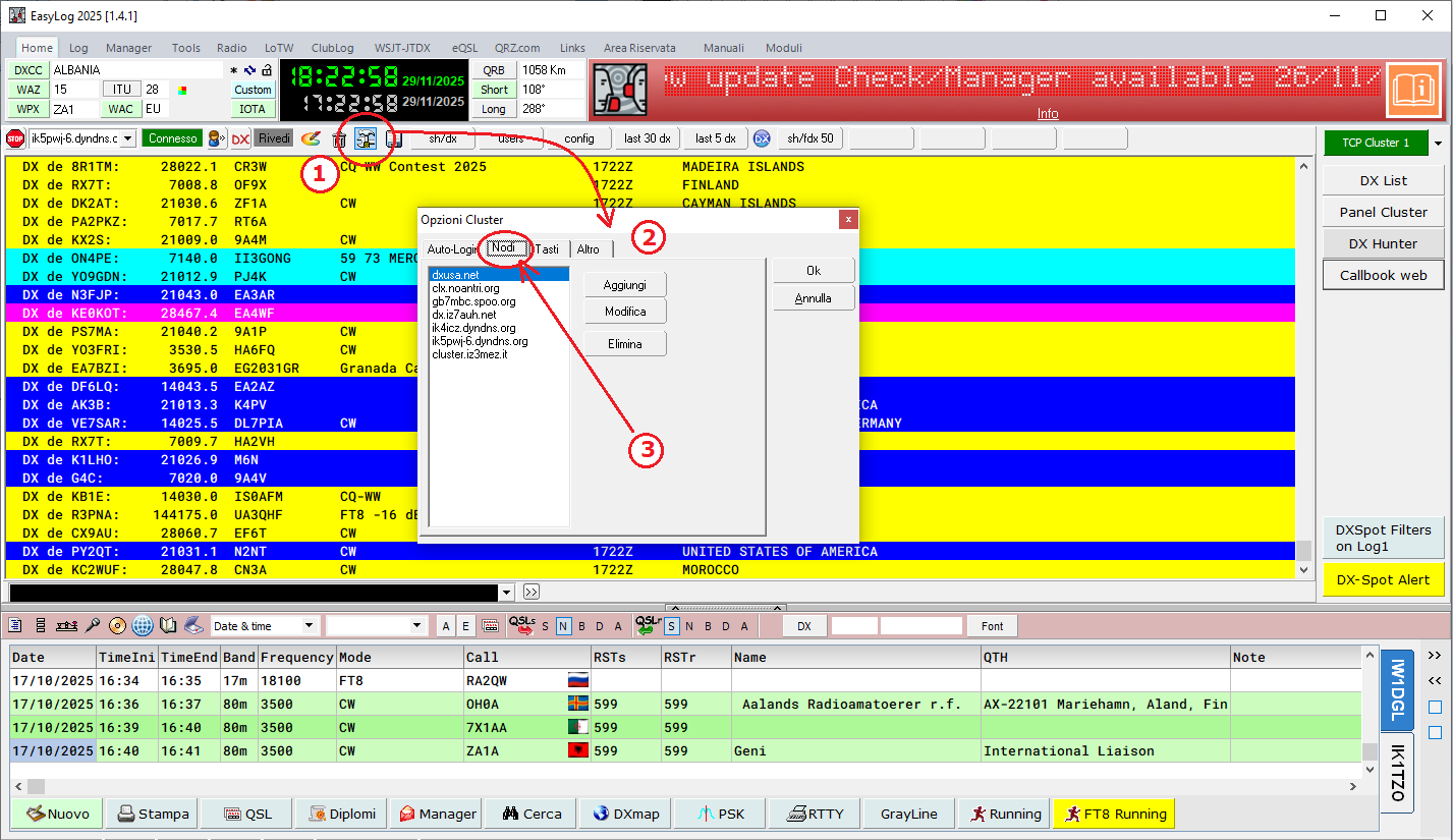 DX Cluster nodes